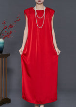 Load image into Gallery viewer, Style Red Oversized Draping Chiffon Maxi Dresses Summer