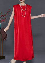 Load image into Gallery viewer, Style Red Oversized Draping Chiffon Maxi Dresses Summer