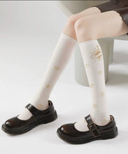 Load image into Gallery viewer, Stylish Bow Floral Jacquard Over The Calf Socks