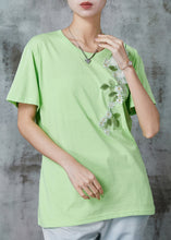 Load image into Gallery viewer, Stylish Green Embroideried Floral Cotton Tank Summer