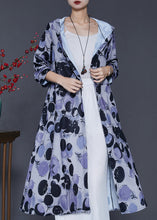 Load image into Gallery viewer, Stylish Grey Hooded Print Cotton Shirt Dress Spring