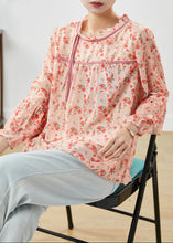 Load image into Gallery viewer, Stylish Orange Print Chiffon Blouse Top Spring