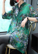 Load image into Gallery viewer, Stylish Peter Pan Collar Button Print Chiffon Shirt Tops Summer