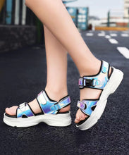 Load image into Gallery viewer, Stylish Pink Buckle Strap Peep Toe Platform Walking Sandals