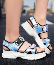 Load image into Gallery viewer, Stylish Pink Buckle Strap Peep Toe Platform Walking Sandals