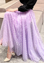 Load image into Gallery viewer, Stylish Purple Dot Elastic Waist Tulle Maxi Skirts