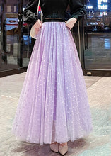 Load image into Gallery viewer, Stylish Purple Dot Elastic Waist Tulle Maxi Skirts