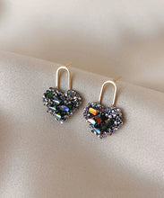 Load image into Gallery viewer, Stylish Rainbow Copper Overgild Love Zircon Stud Earrings