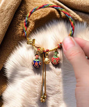 Load image into Gallery viewer, Stylish Rainbow Overgild Hand Knitting Animal Colorful Rope Charm Bracelet