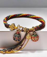 Load image into Gallery viewer, Stylish Rainbow Overgild Hand Knitting Animal Colorful Rope Charm Bracelet