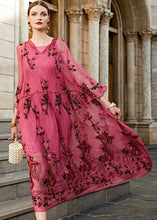 Load image into Gallery viewer, Stylish Rose V Neck Embroidered Hooded Silk Two Pieces Set Dresses Summer