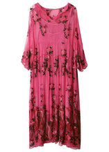 Load image into Gallery viewer, Stylish Rose V Neck Embroidered Hooded Silk Two Pieces Set Dresses Summer