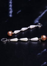 Load image into Gallery viewer, Stylish White Pearl Tassels Long Drop Earrings