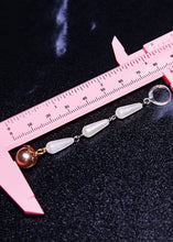 Load image into Gallery viewer, Stylish White Pearl Tassels Long Drop Earrings