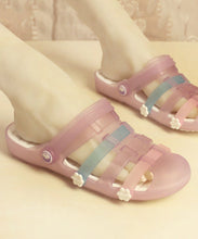 Load image into Gallery viewer, Summer New Comfy Pink Hollow Out Flats Slide Sandals