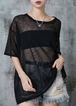 Load image into Gallery viewer, Unique Black Cinched Oversized Knit Tanks Summer