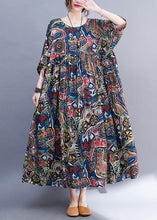 Load image into Gallery viewer, Unique Blue O-Neck Patchwork Holiday Maxi Dress Summer