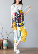 Load image into Gallery viewer, Unique Colorblock Oversized Patchwork Print Cotton Jumpsuit Spring