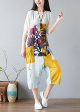 Load image into Gallery viewer, Unique Colorblock Oversized Patchwork Print Cotton Jumpsuit Spring