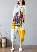 Load image into Gallery viewer, Unique Colorblock Oversized Patchwork Print Cotton Jumpsuit Spring