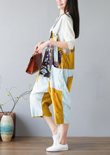 Load image into Gallery viewer, Unique Colorblock Oversized Patchwork Print Cotton Jumpsuit Spring