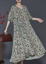 Load image into Gallery viewer, Unique Green Cinched Print Chiffon Long Dresses Summer