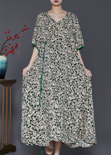 Load image into Gallery viewer, Unique Green Cinched Print Chiffon Long Dresses Summer