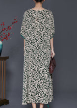 Load image into Gallery viewer, Unique Green Cinched Print Chiffon Long Dresses Summer