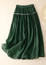 Load image into Gallery viewer, Unique Green Ruffled Patchwork Elastic Waist Skirt Summer