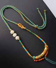 Load image into Gallery viewer, Unique Pink Copper Overgild Jade Beading Tassel Pendant Necklace