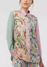 Load image into Gallery viewer, Unique Purple Peter Pan Collar Button Print Cotton Shirts Spring