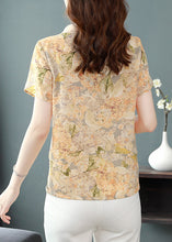 Load image into Gallery viewer, Unique Red Peter Pan Collar Print Chiffon Shirt Tops Summer