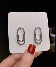 Load image into Gallery viewer, Unique Silk Alloy Zircon Stud Earrings