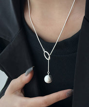 Load image into Gallery viewer, Unique Silk Sterling Silver Ball Pendant Necklace