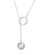 Load image into Gallery viewer, Unique Silk Sterling Silver Ball Pendant Necklace