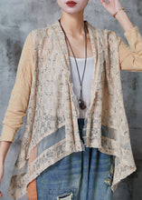 Load image into Gallery viewer, Vintage Khaki Asymmetrical Patchwork Knit Cardigans Spring