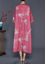 Load image into Gallery viewer, Vintage Red Print Chinese Button Cotton Dresses Spring