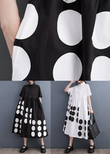 Load image into Gallery viewer, Vogue White Peter Pan Collar Dot Print Maxi Dress Summer