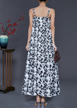 Load image into Gallery viewer, White Print Chiffon Spaghetti Strap Dress Exra Large Hem Summer