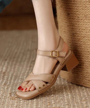 Load image into Gallery viewer, Women Apricot Cross Strap Splicing Sandals Shoes