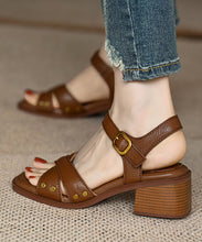 Load image into Gallery viewer, Women Apricot Cross Strap Splicing Sandals Shoes