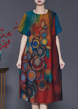 Load image into Gallery viewer, Women Gradient Color Print Silk Maxi Dresses Summer