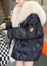 Load image into Gallery viewer, Women Green Fur Collar Oversized Duck Down Puffers Jackets Winter