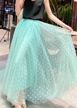 Load image into Gallery viewer, Women Green Print High Waist Tulle Skirts Summer