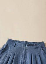 Load image into Gallery viewer, Women Linen Pockets Solid Elastic Waist Linen Crop Pants Summer