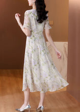 Load image into Gallery viewer, Women O Neck Print Chiffon Long Dress Summer