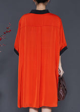 Load image into Gallery viewer, Women Orange Oversized Wrinkled Chiffon Two Pieces Set Summer