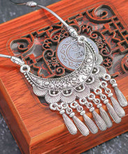 Load image into Gallery viewer, Women Silk Sterling Silver Tassel Pendant Necklace