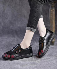 Load image into Gallery viewer, Women Warm Flat Feet Shoes Black Fuzzy Wool Lined