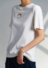 Load image into Gallery viewer, Women White O Neck Hollow Out Cotton T Shirts Summer